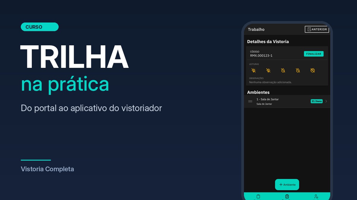 Capa do curso TRILHA na prática: do portal ao aplicativo do vistoriador